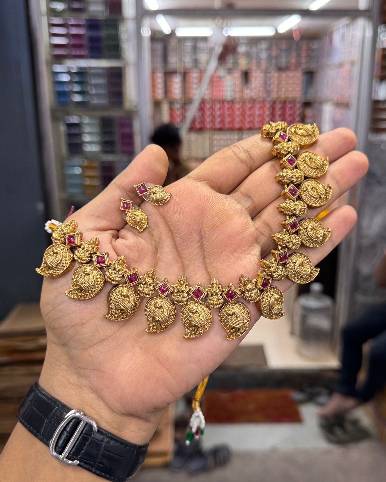 Lakshmi mango necklace