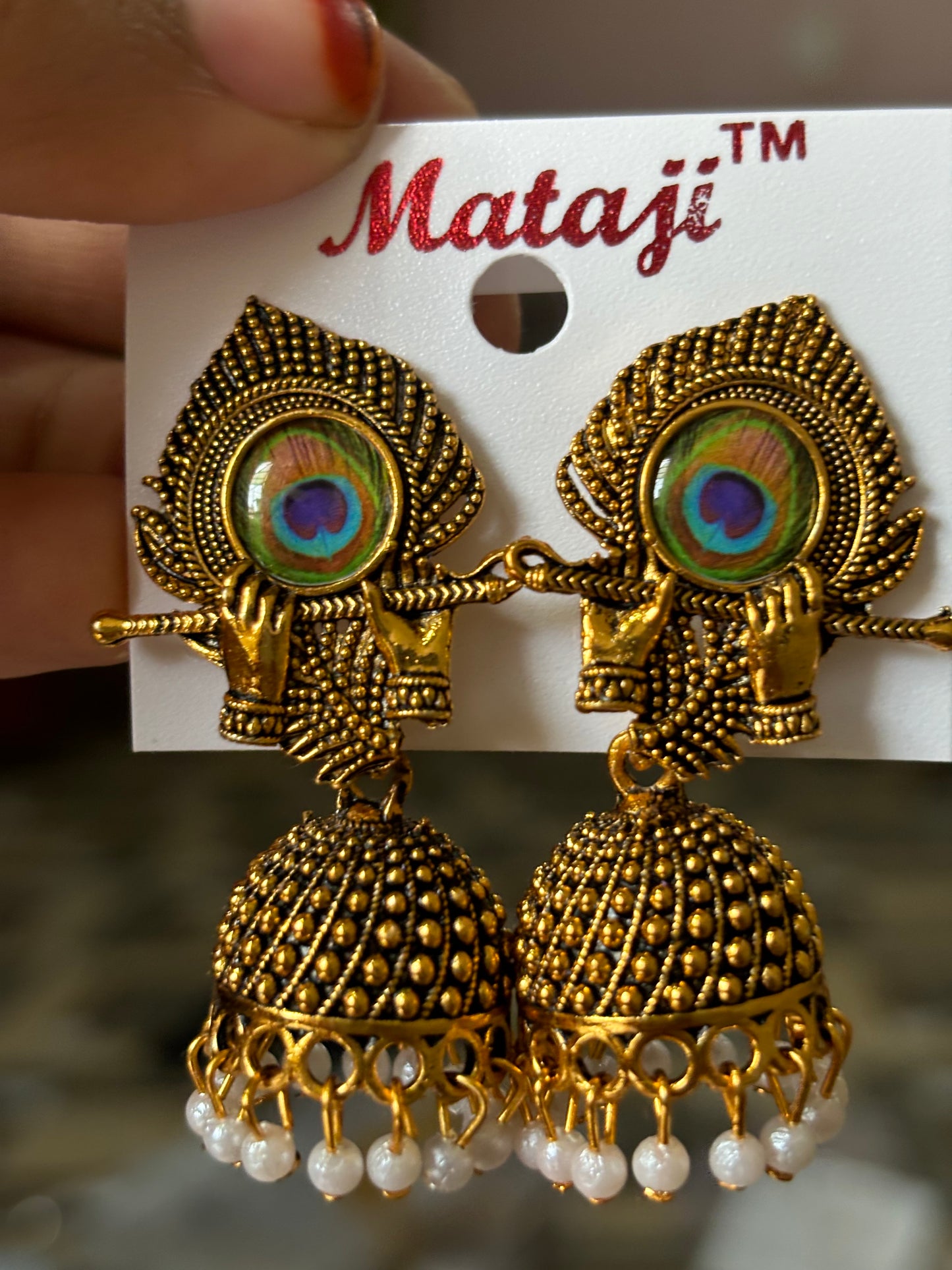 Krishna jhumkas
