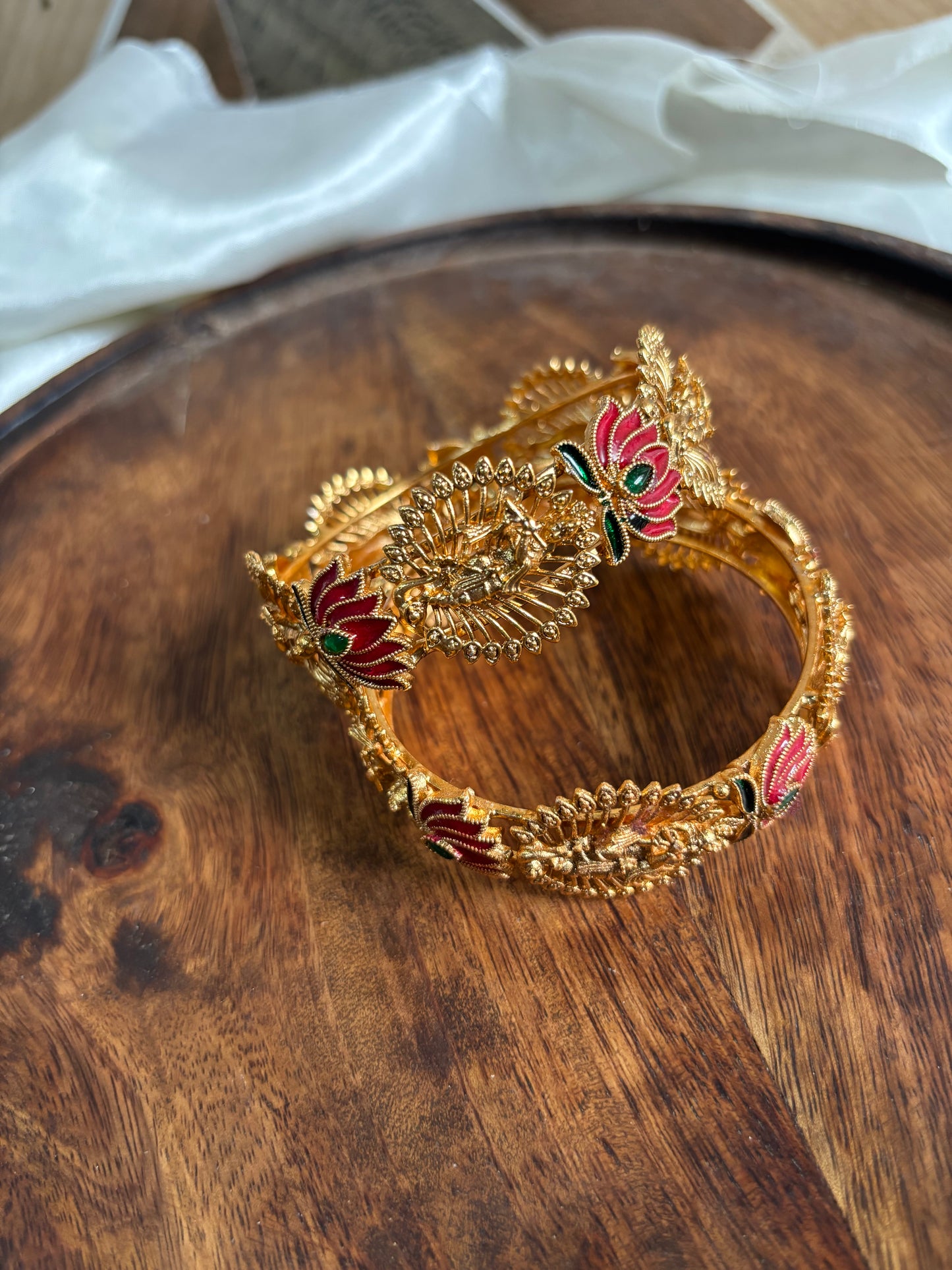 Lotus Krishna bangles