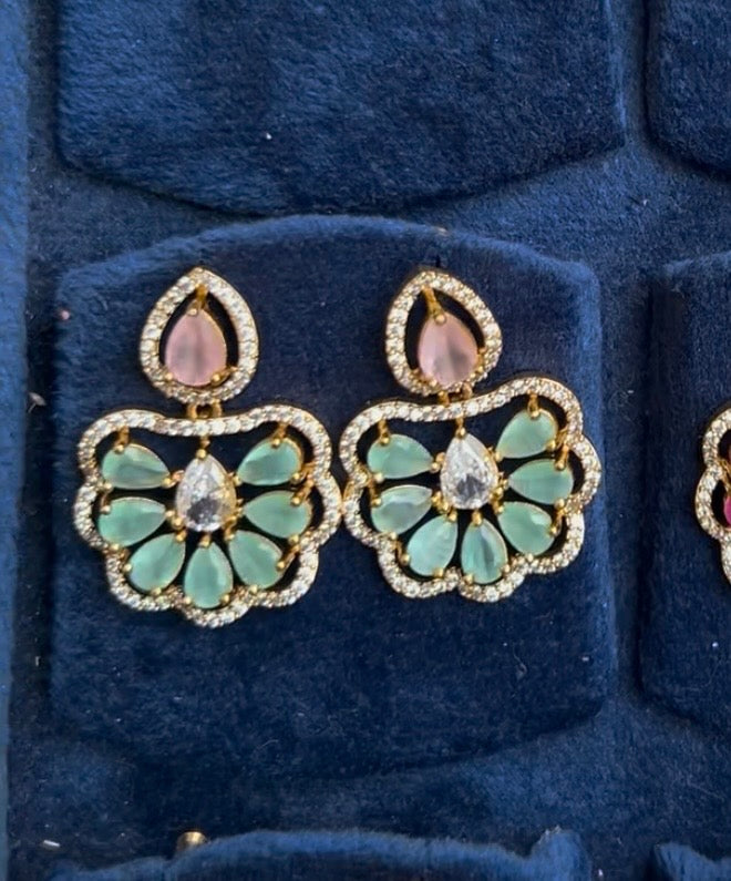 Floral statement earrings