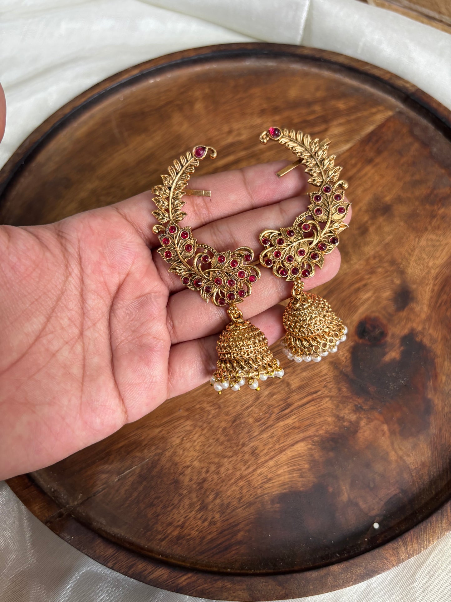 Antique cuff earrings