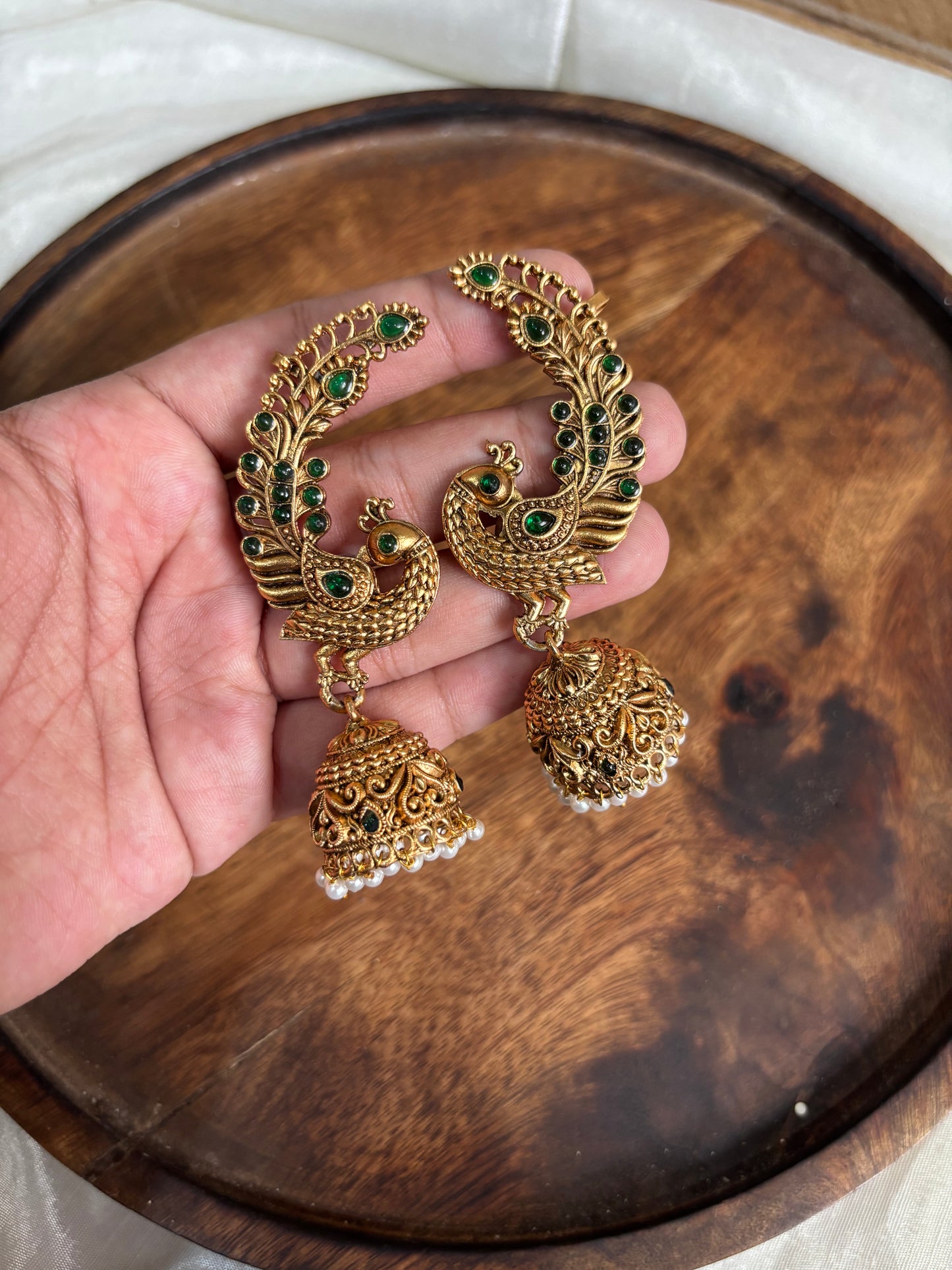 Antique cuff earrings