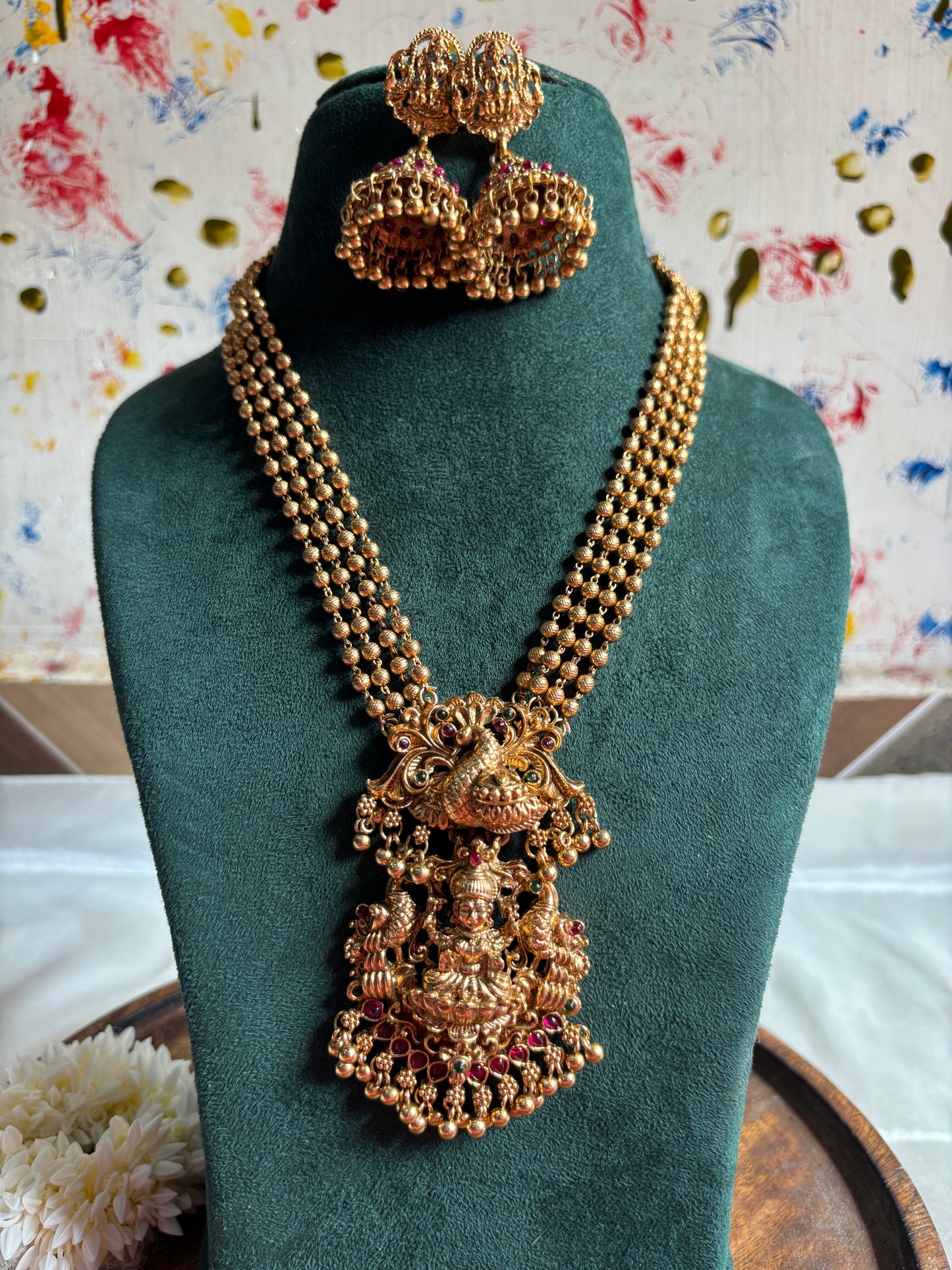 Peacock layered long haaram