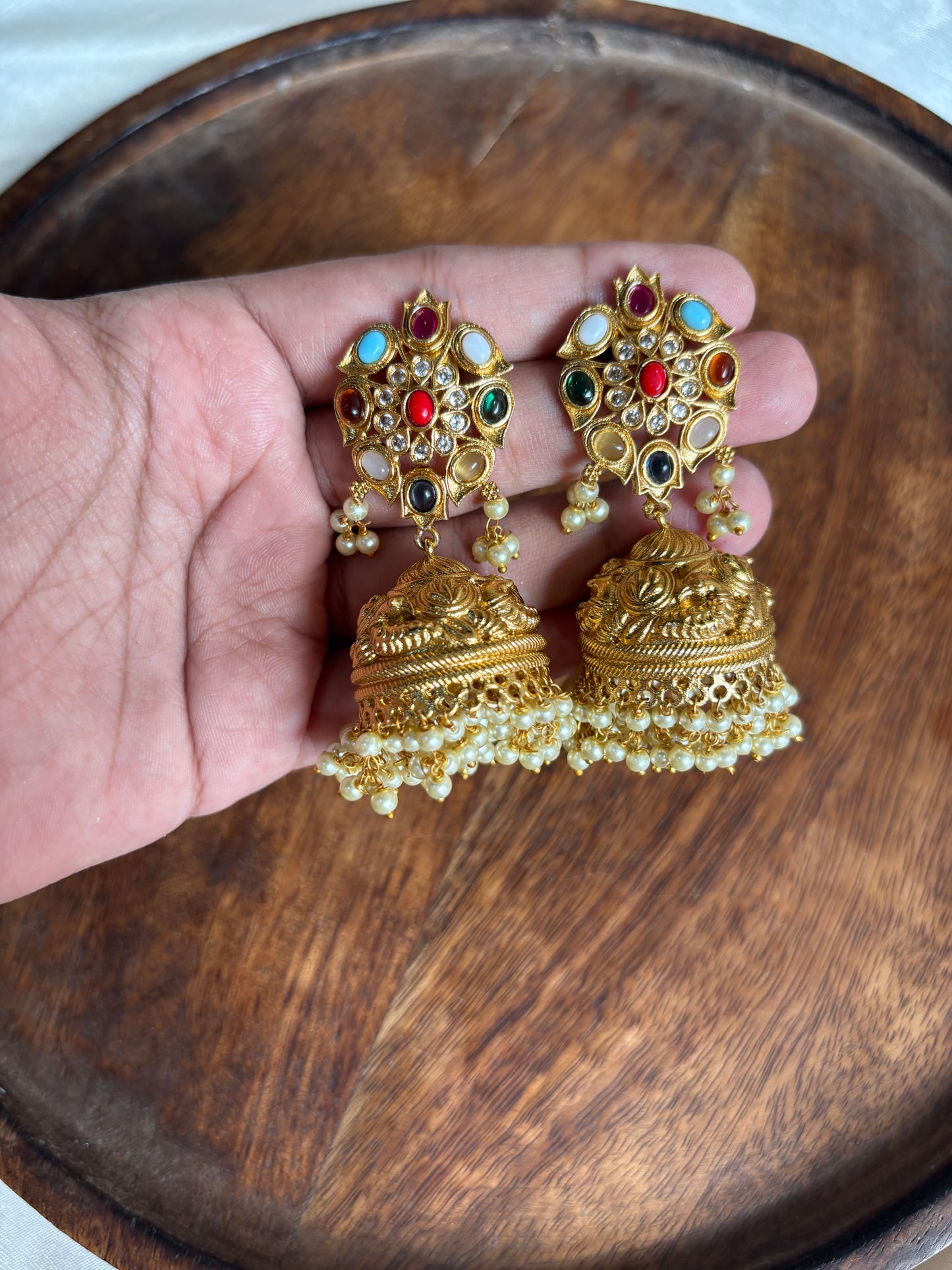 Navarathna jhumka