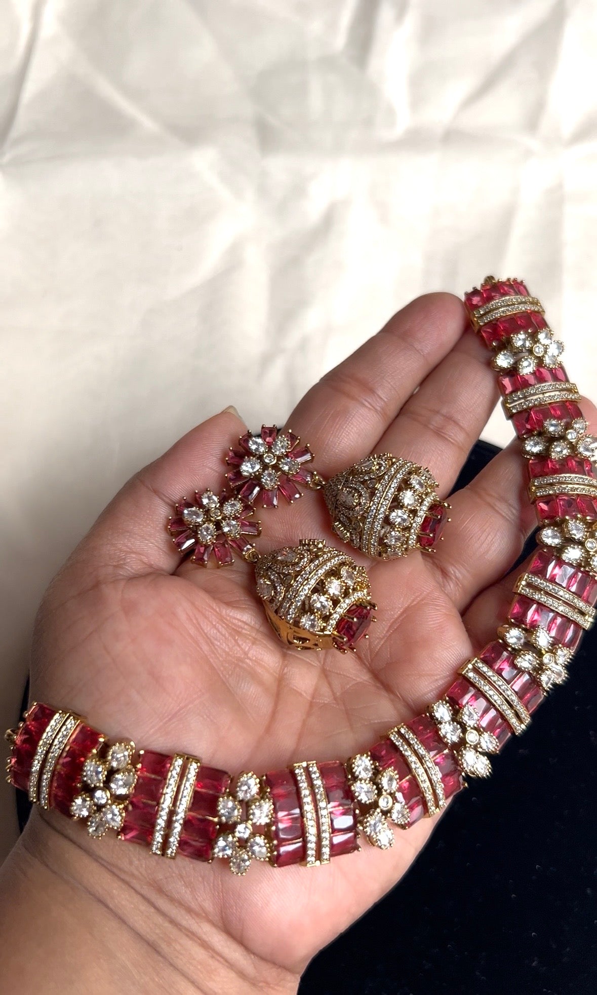 Uncut stone Necklace set