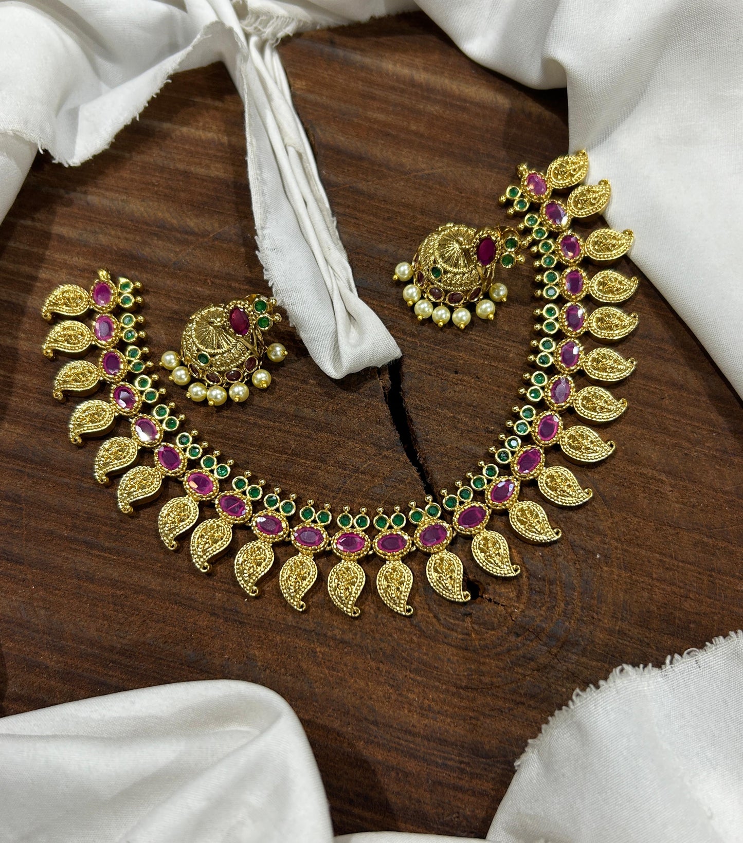 Antique mango necklace