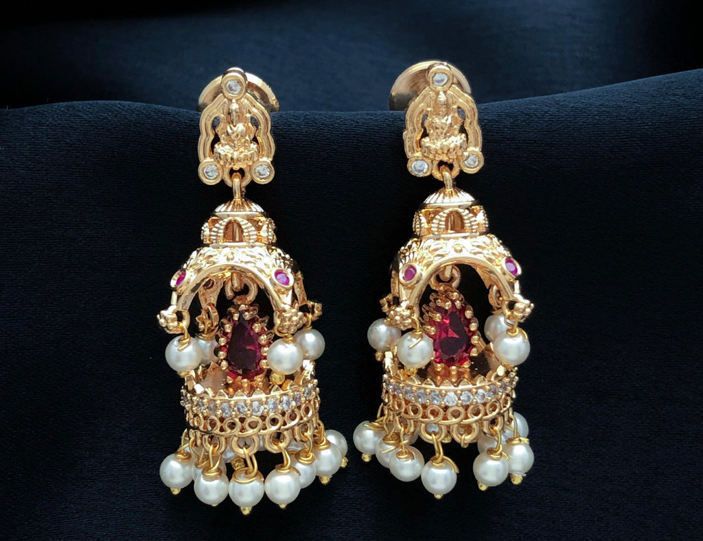 Stone temple jhumka