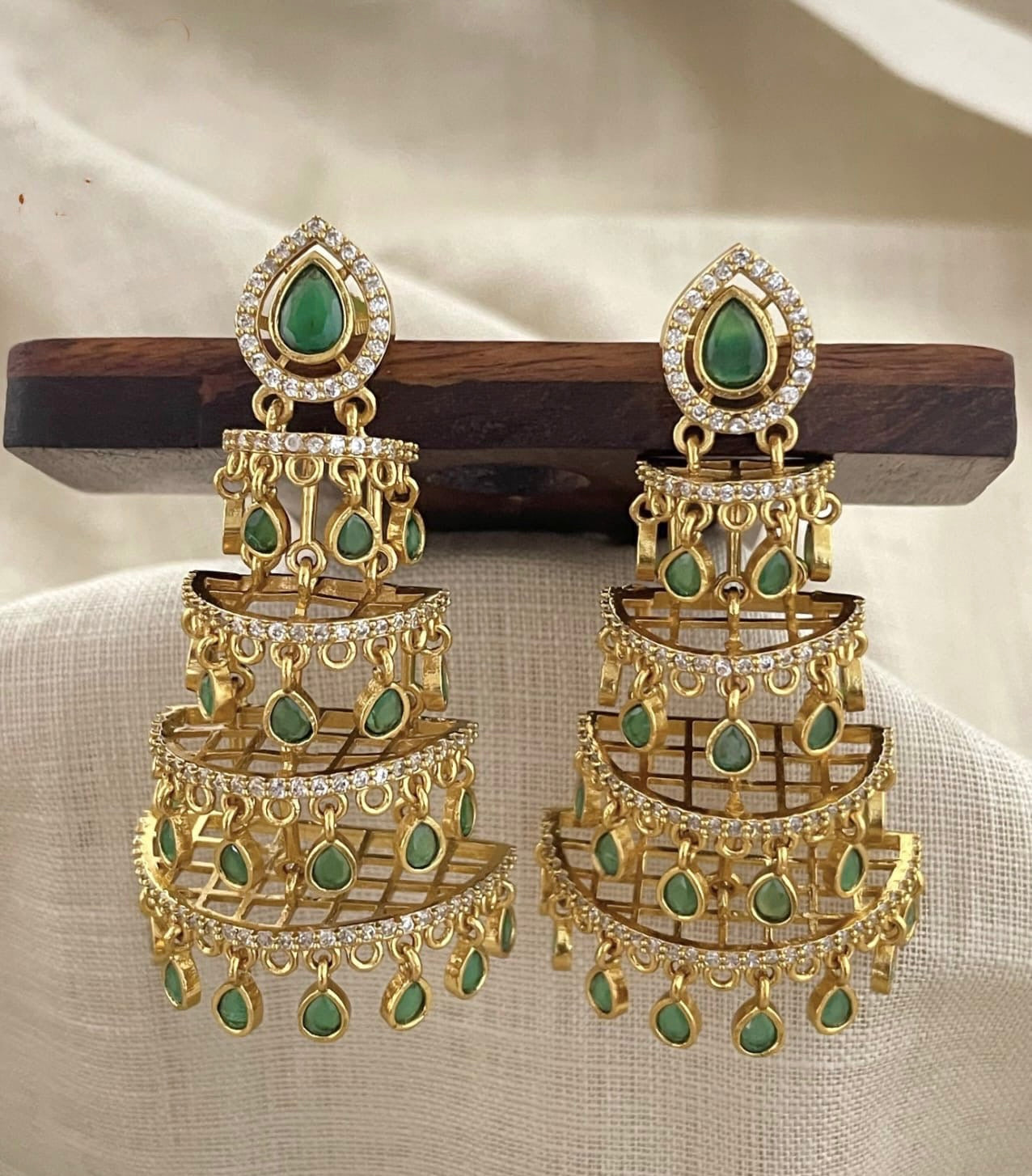 Step bridal jhumka