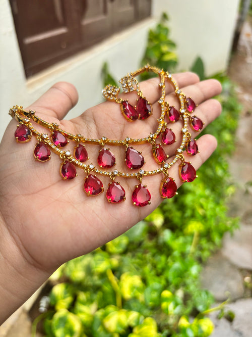 2 layer drops emerald(with earrings)offer sale!!!