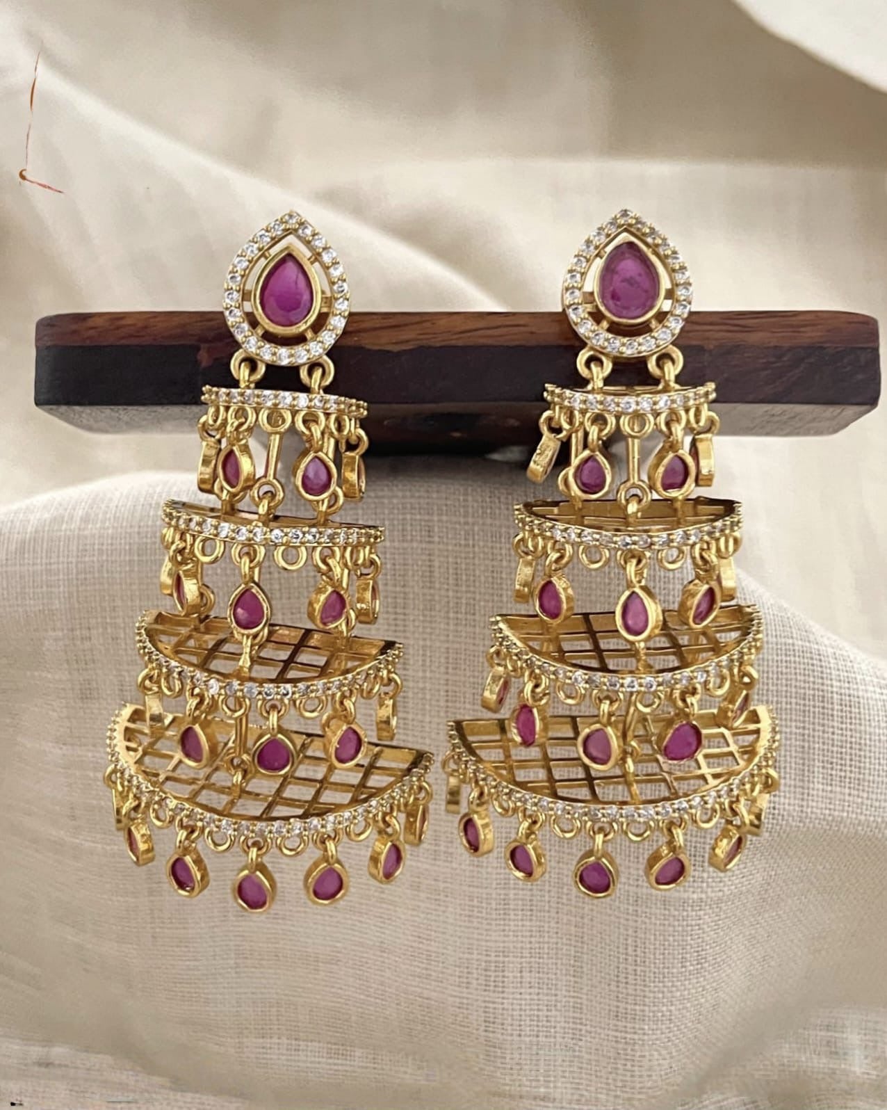 Step bridal jhumka