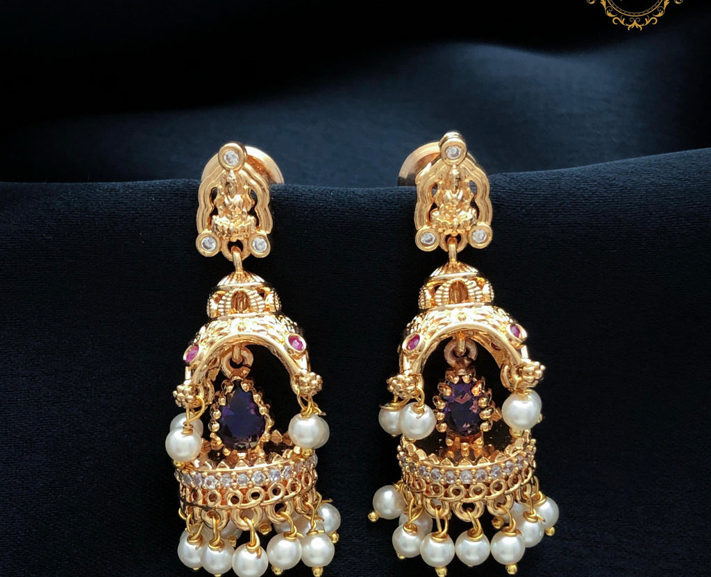 Stone temple jhumka