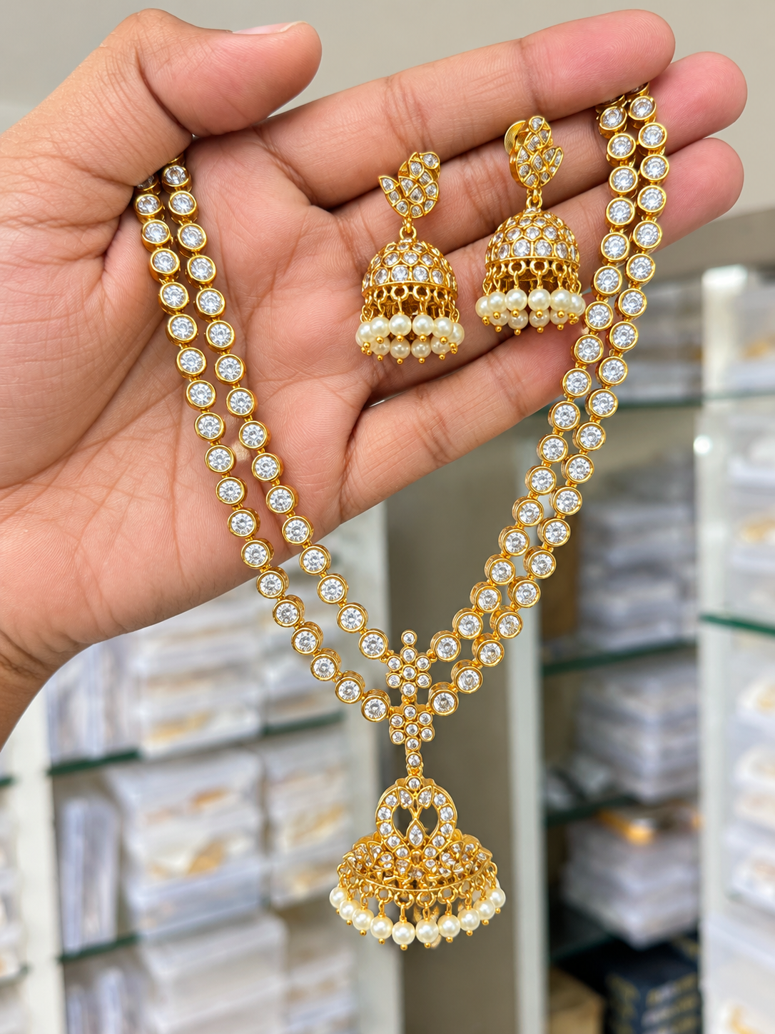 Swan double layer necklace