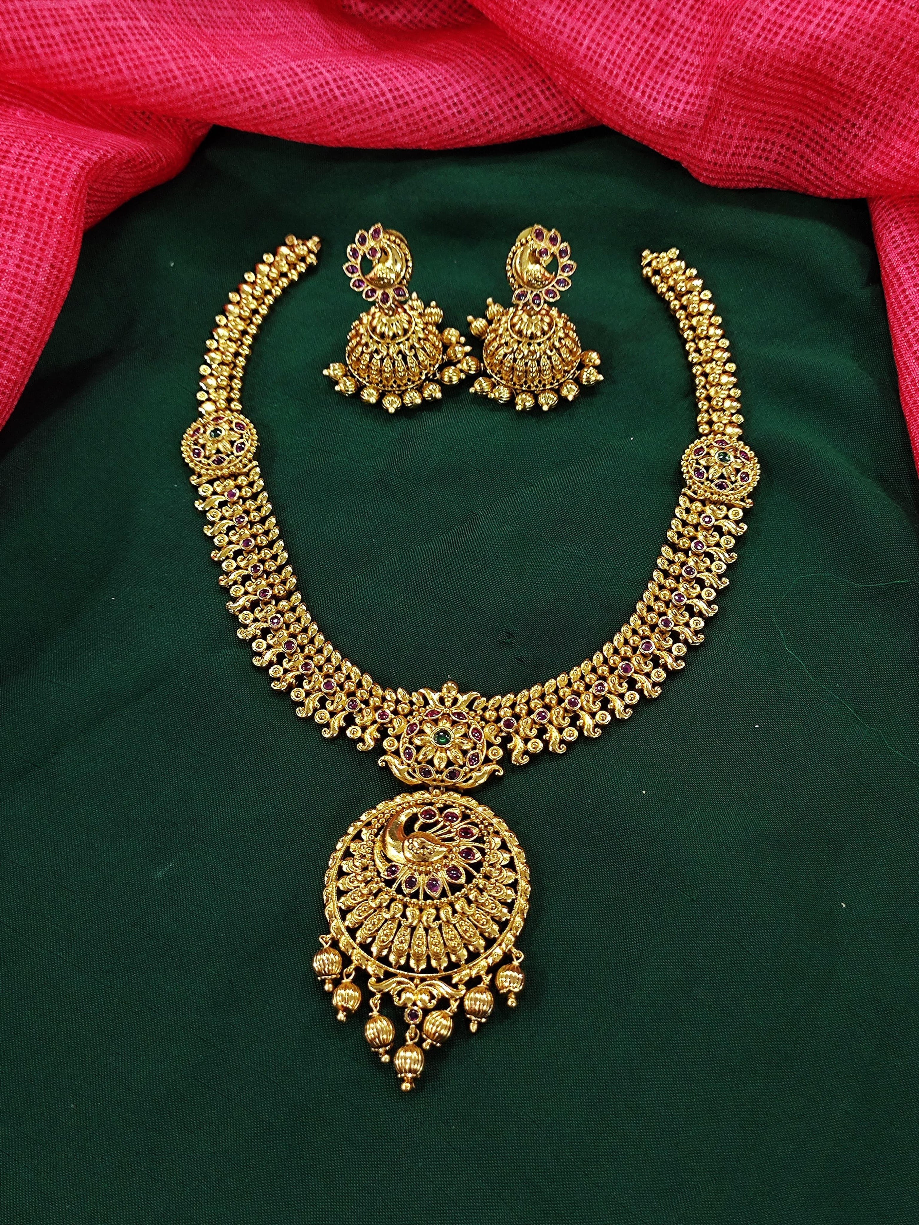 Antique peacock neckpiece