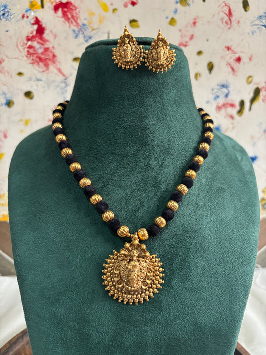 Black beaded neckpiece