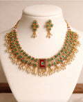 Square stone necklace
