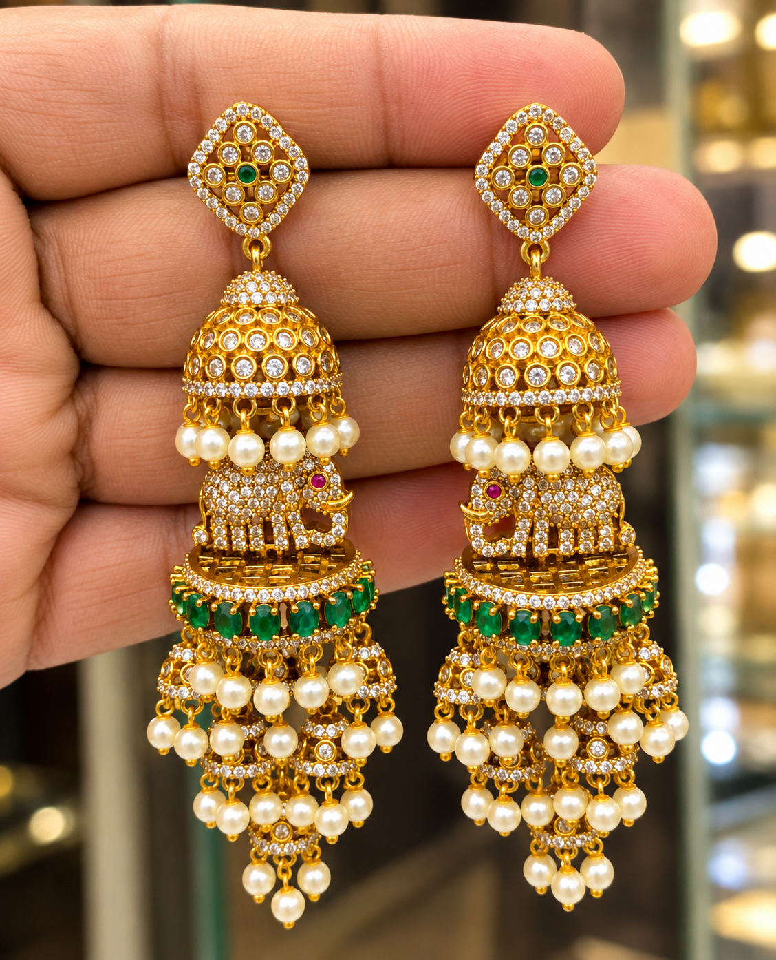 Elephant statement earrings