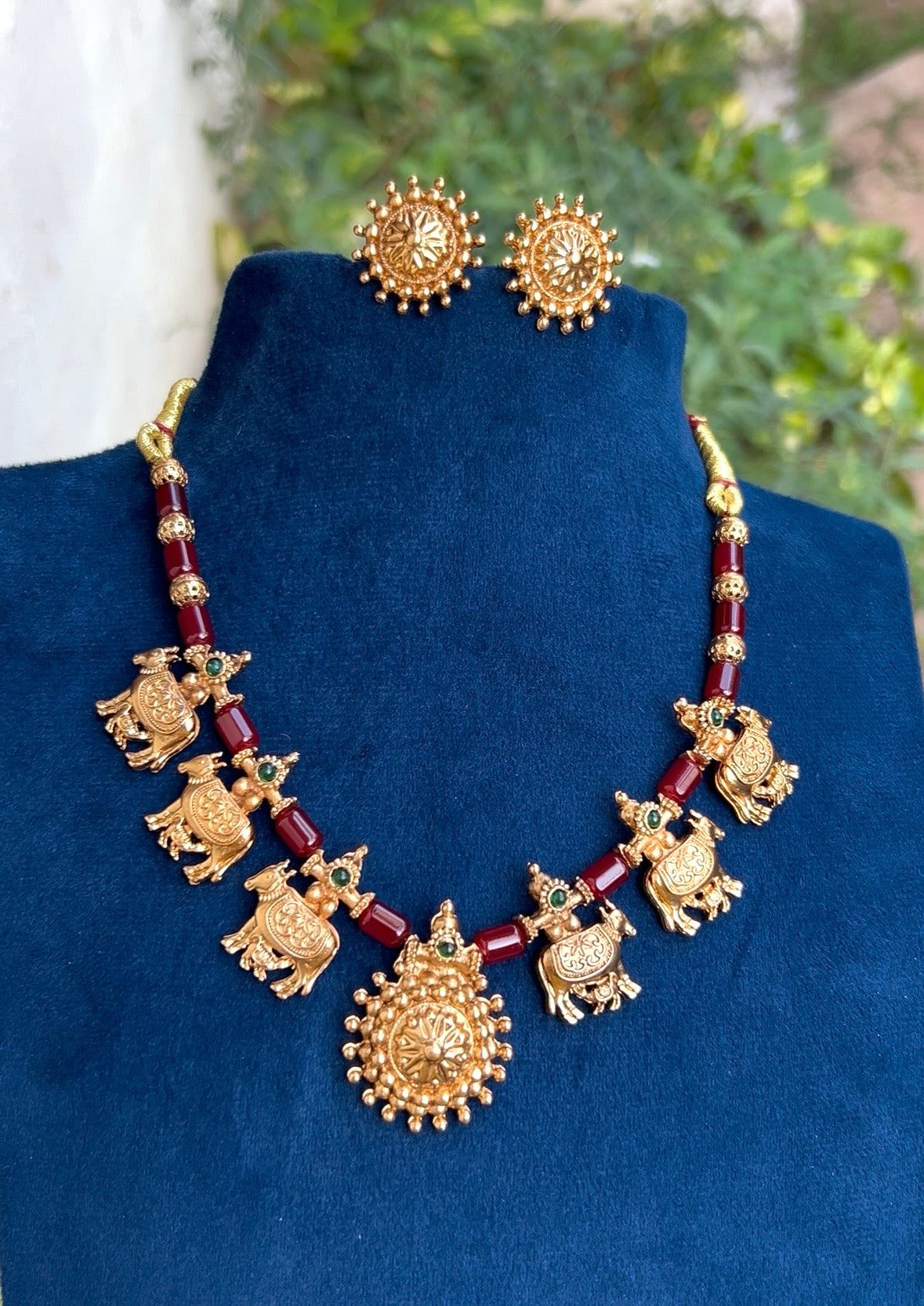 Cow n calf necklace