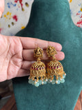Mint green jhumkas