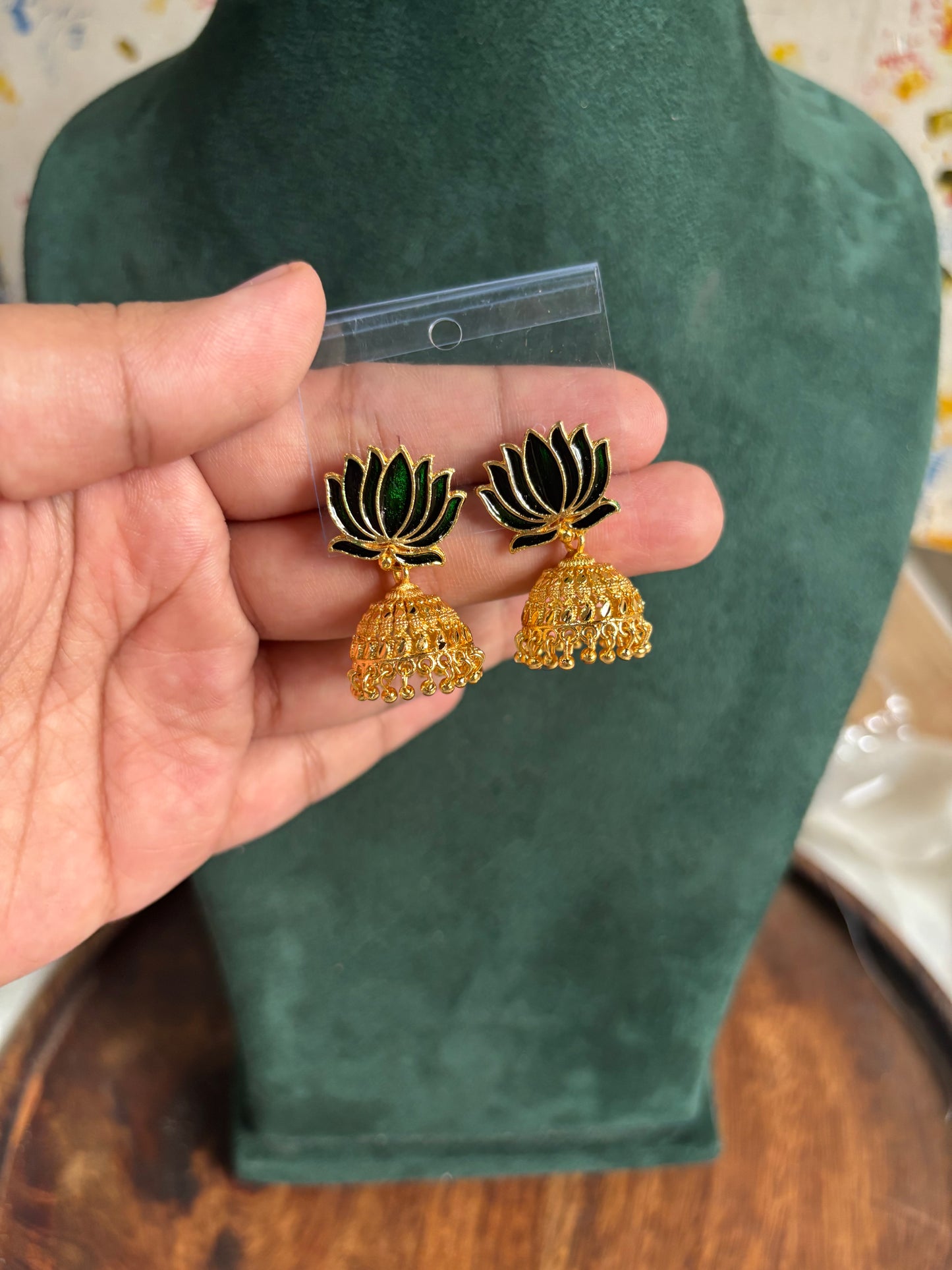 Lotus jhumka-GF