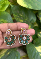 Floral statement earrings