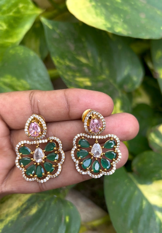 Floral statement earrings