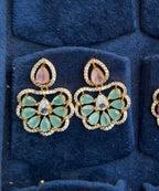Floral statement earrings