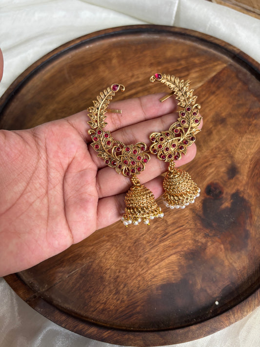 Antique cuff earrings