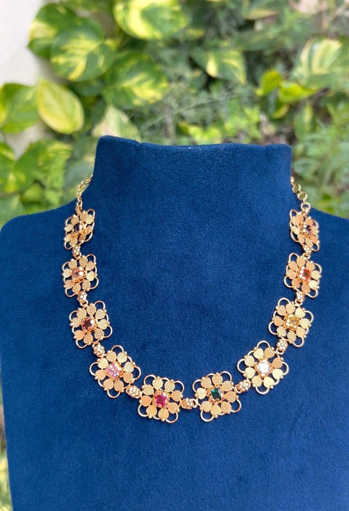 Sparkler gem stone necklace