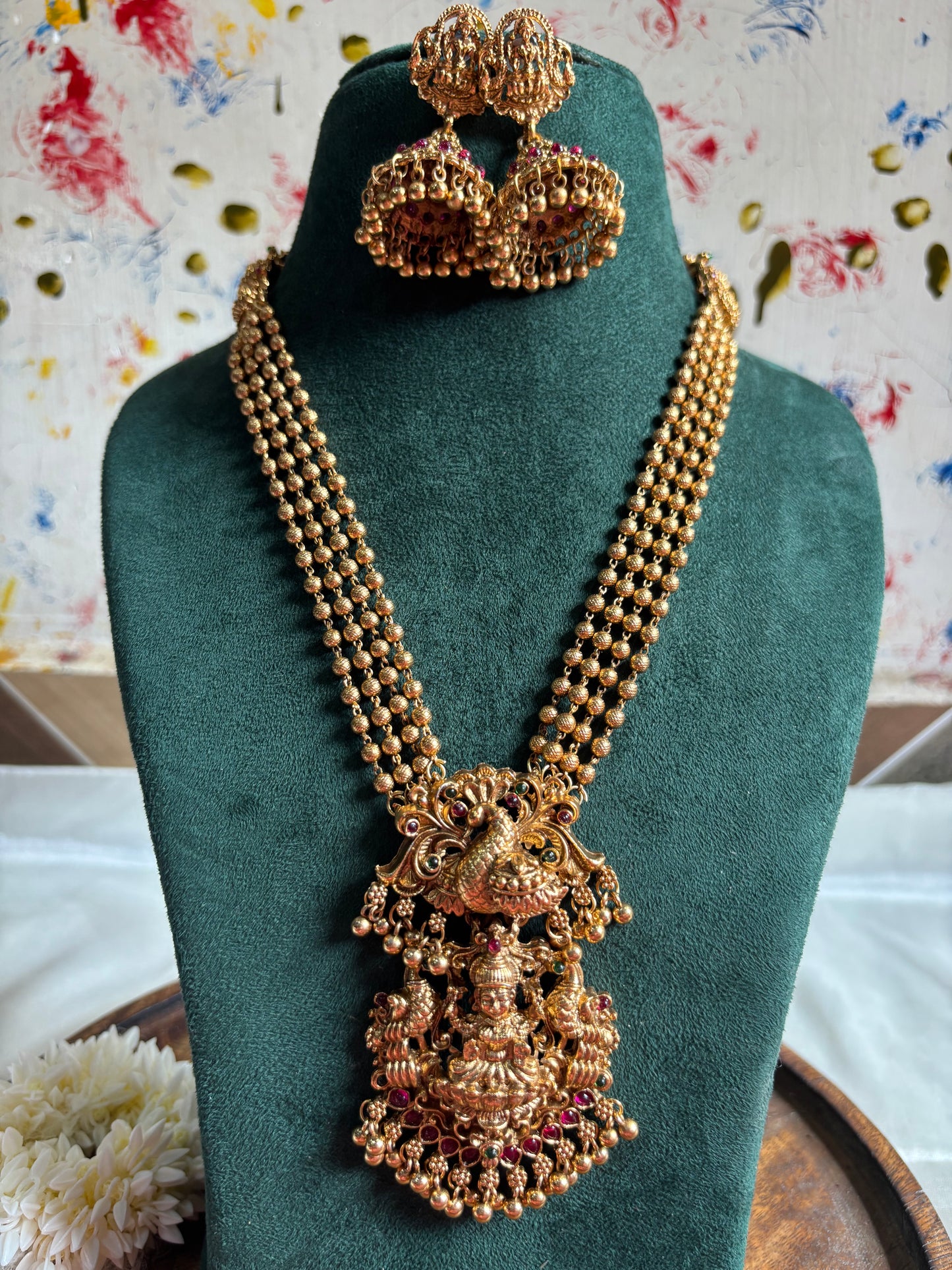 Peacock layered long haaram