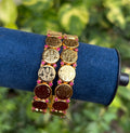 Coin gold bangles