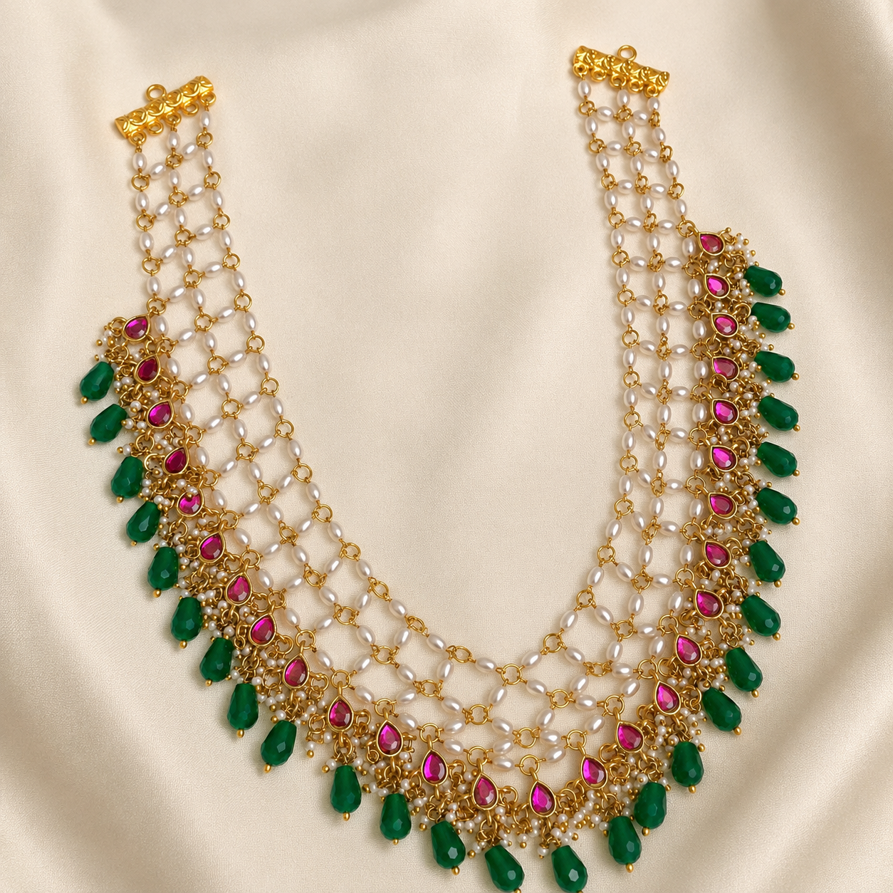 Pearl Kundan neckpiece