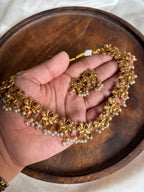 BFS-floral white beads necklace