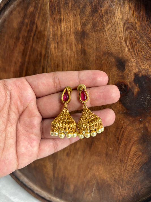 BFS-stone jhumka