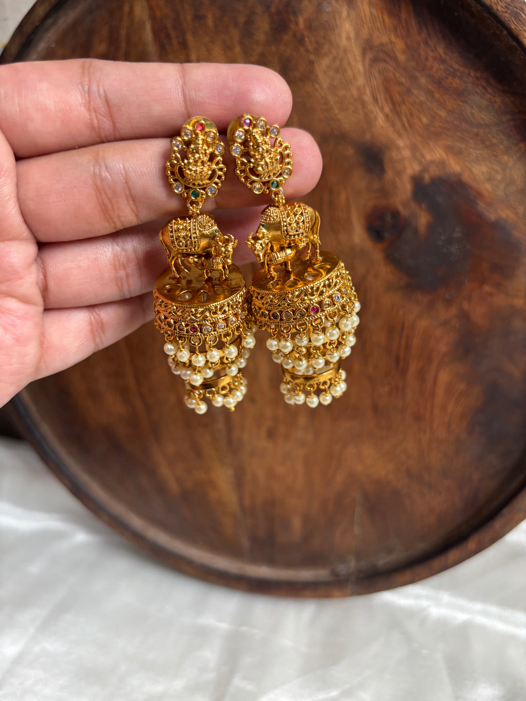 Cow and calf jhumka