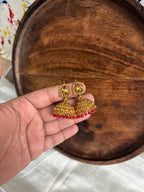 Elephant hoop jhumkas