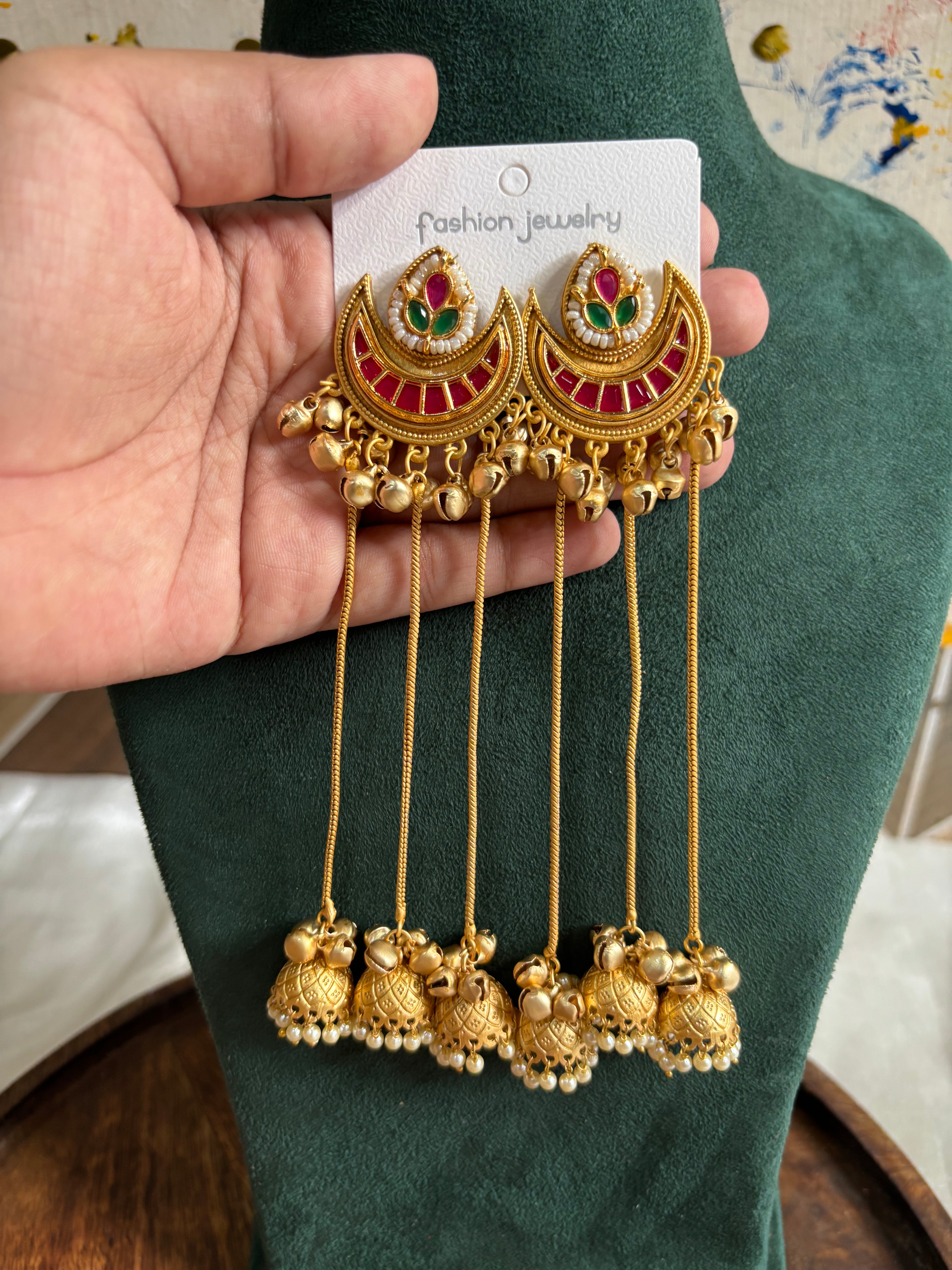 3 layer earrings
