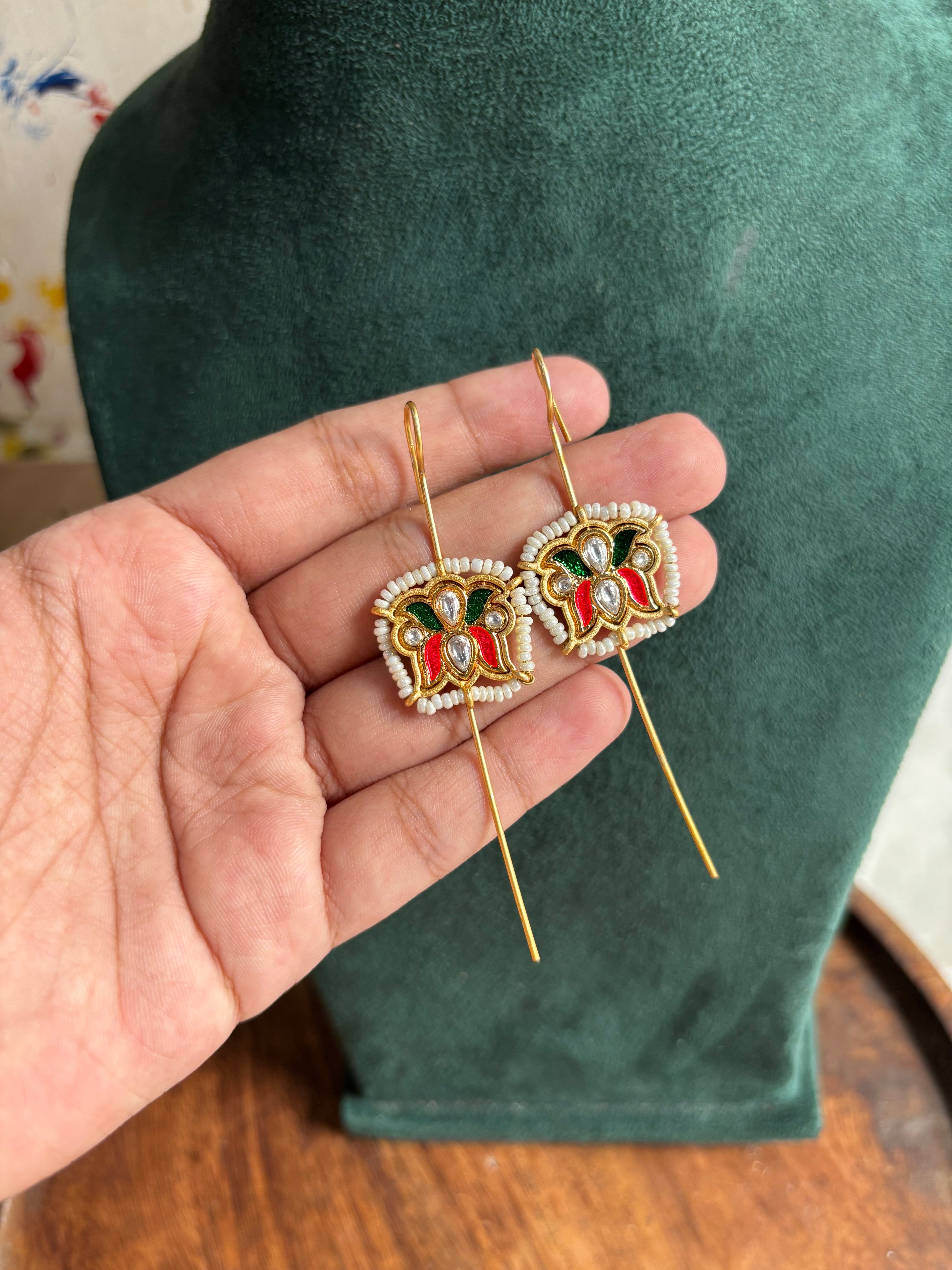 Stick cuff earrings