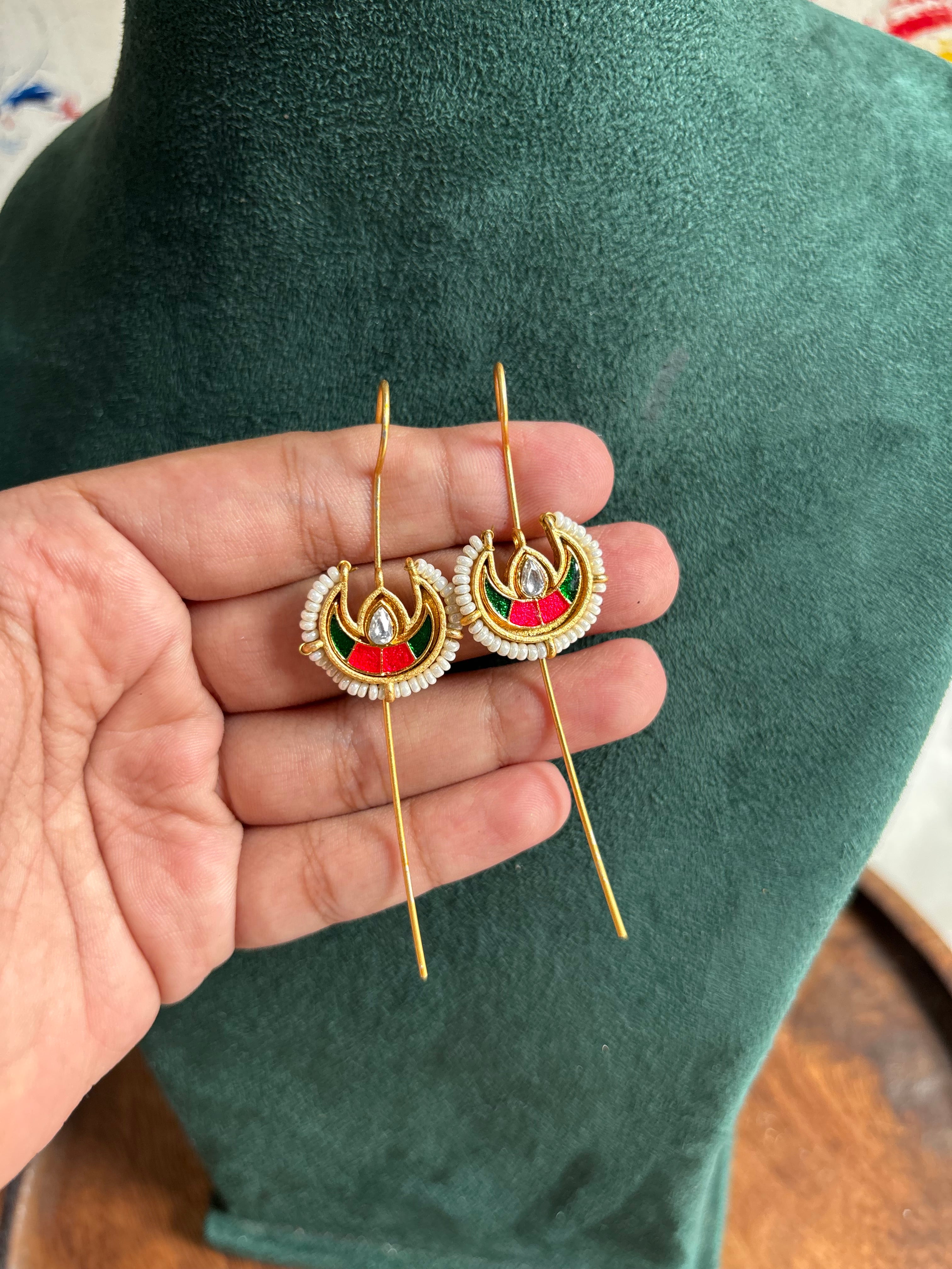 Stick cuff earrings