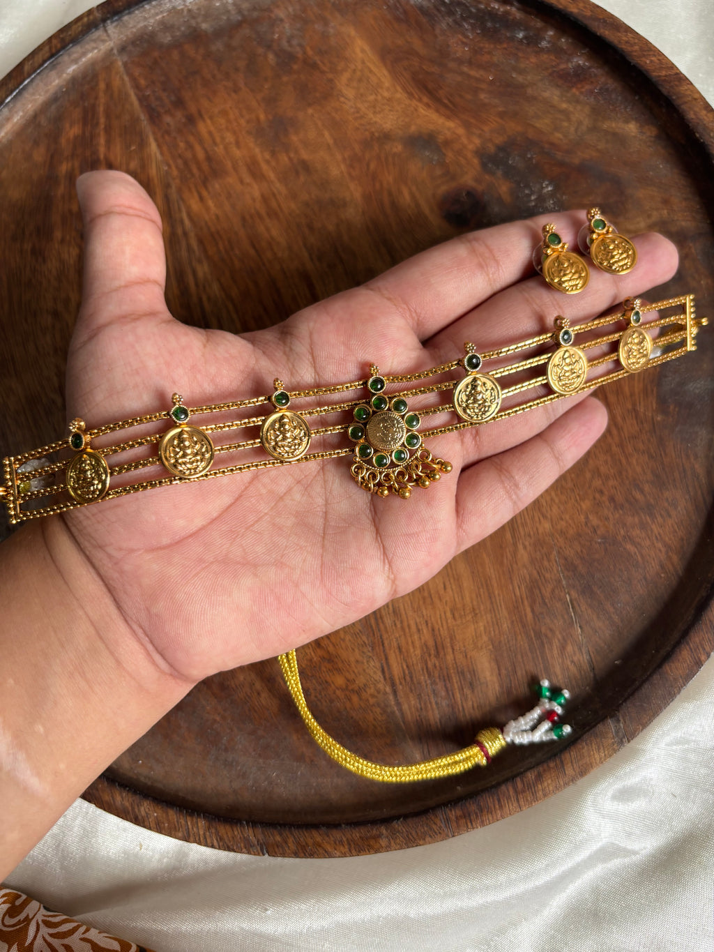 Coin lakshmi choker
