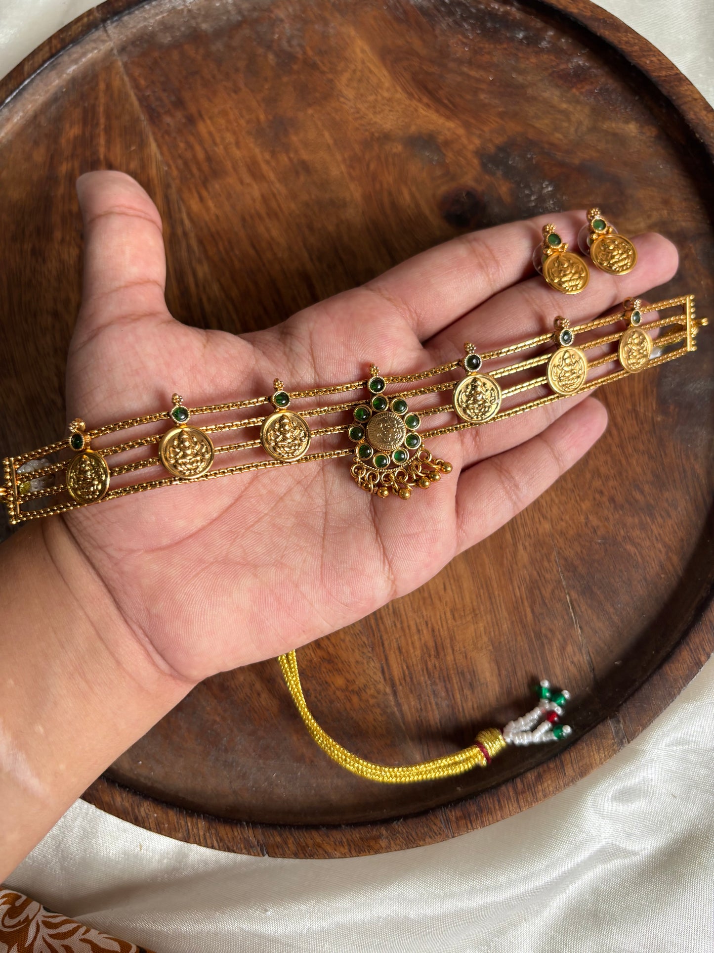 Coin lakshmi choker