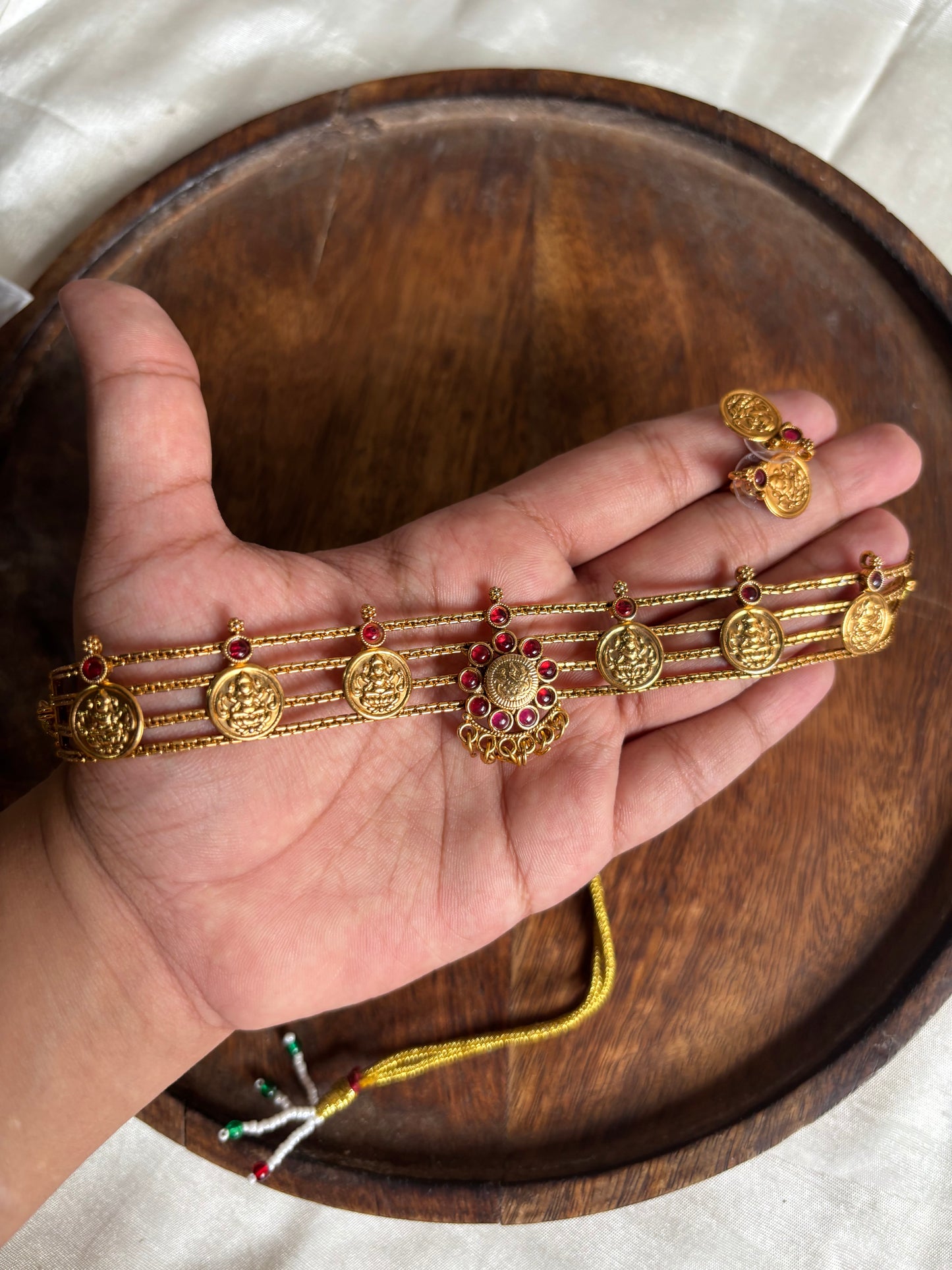 Coin lakshmi choker