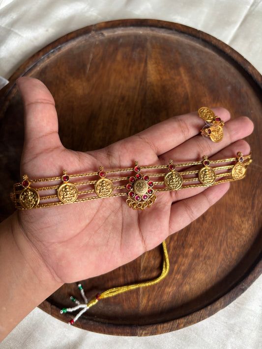 Coin lakshmi choker