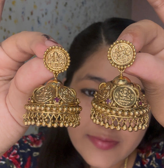 Antique coin jhumka