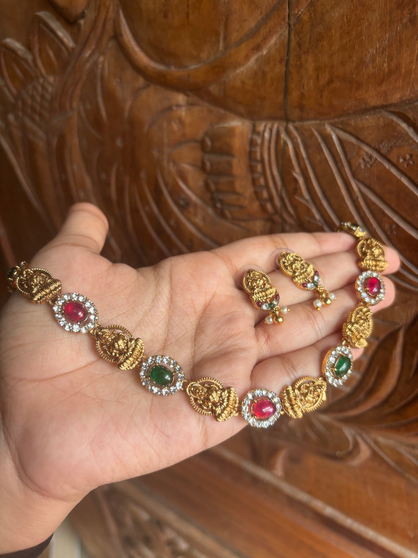 Stone Lakshmi choker