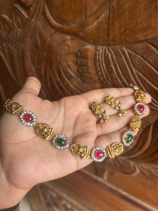 Stone Lakshmi choker