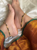 Black and gold anklets