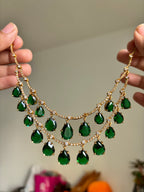 2 layer drops emerald(with earrings)offer sale!!!