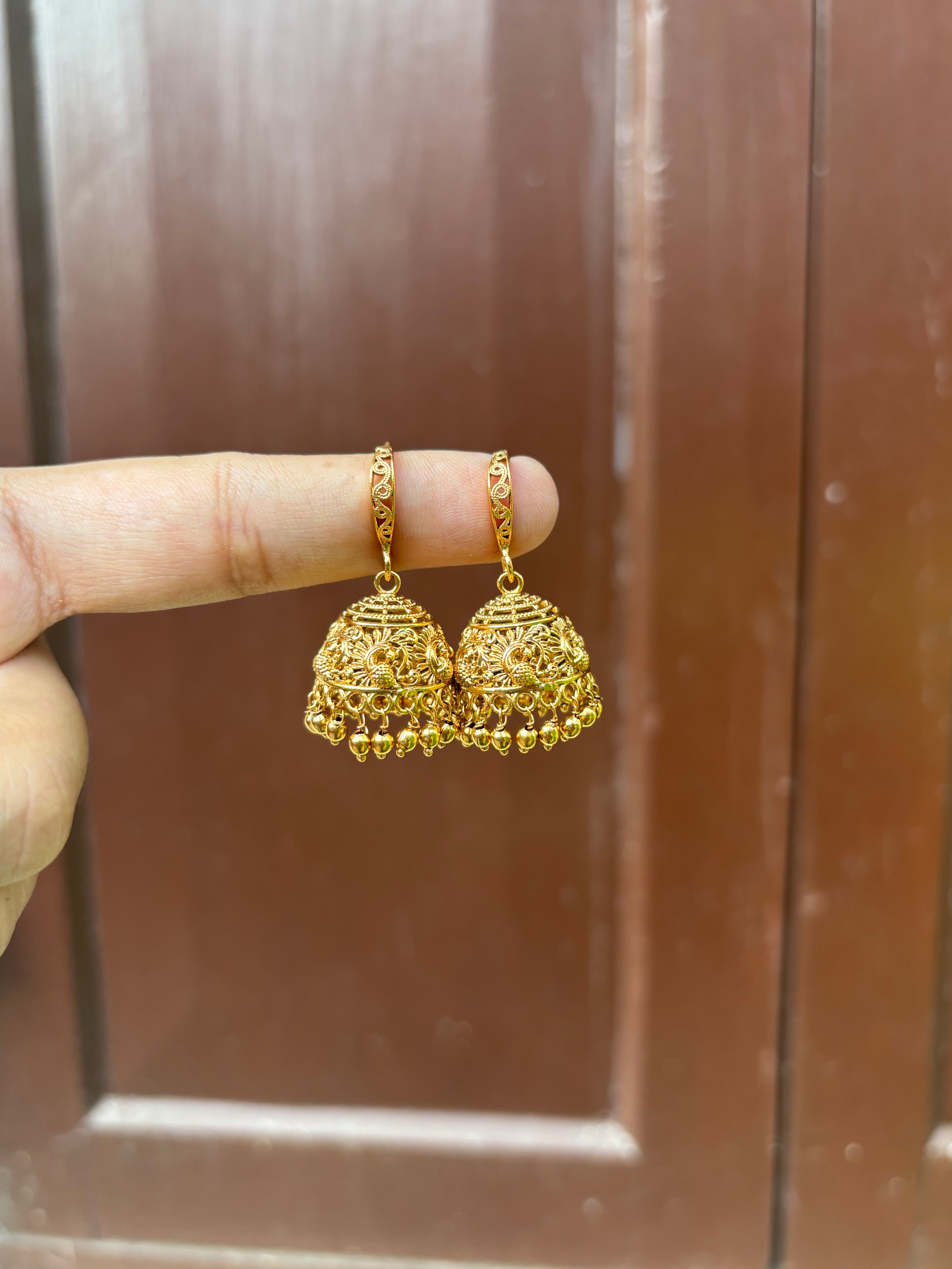 Nakshi hoop jhumka