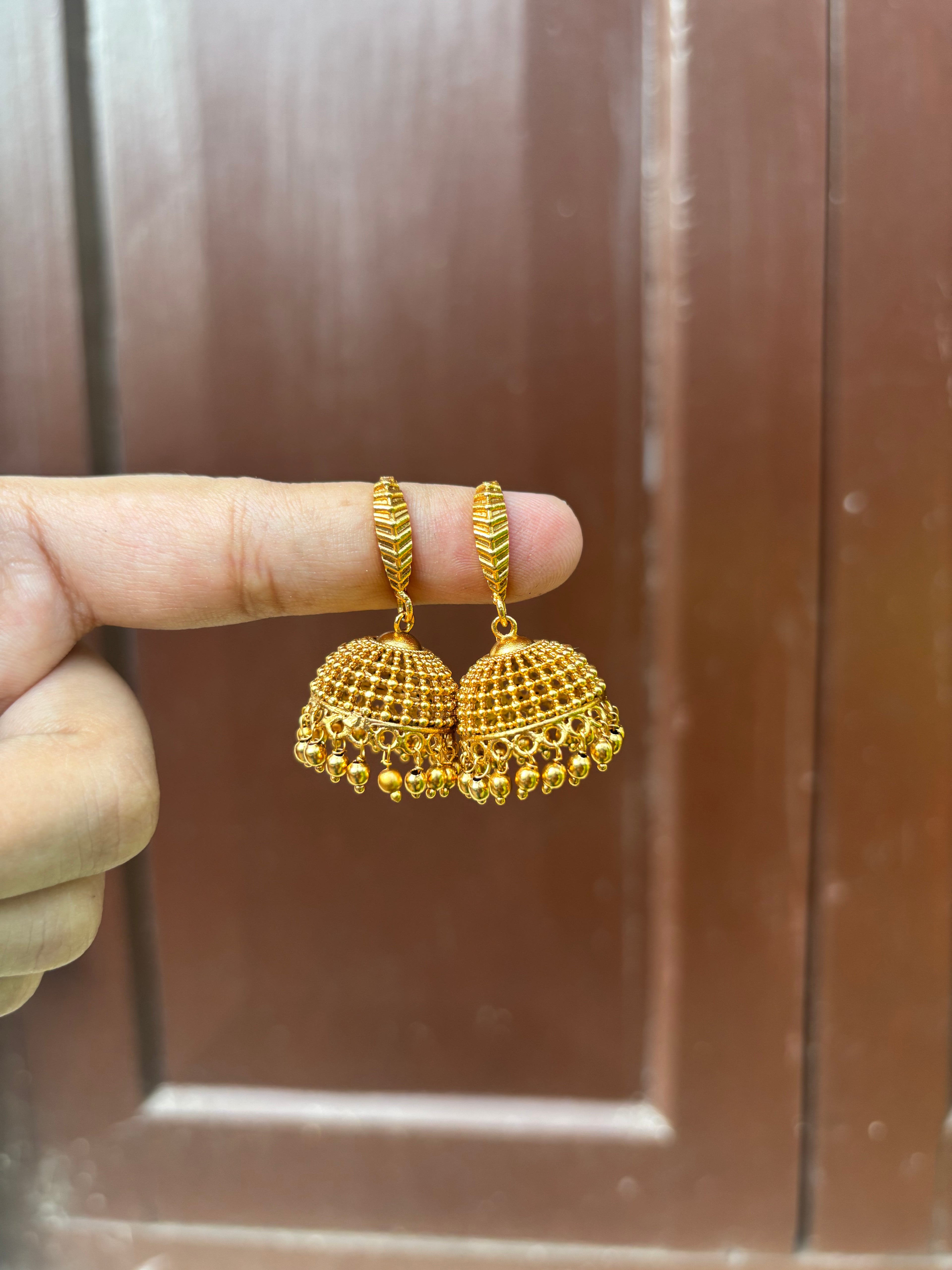 hoop jhumkas