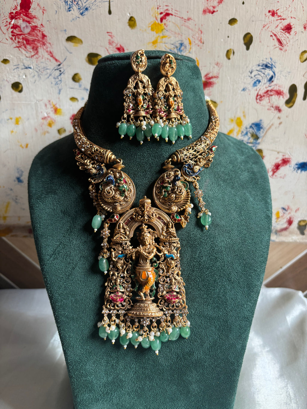 Antique krishna necklace